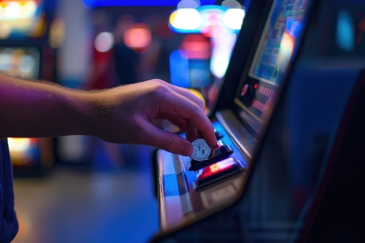 Pengguna membaca bonus mingguan di ponsel